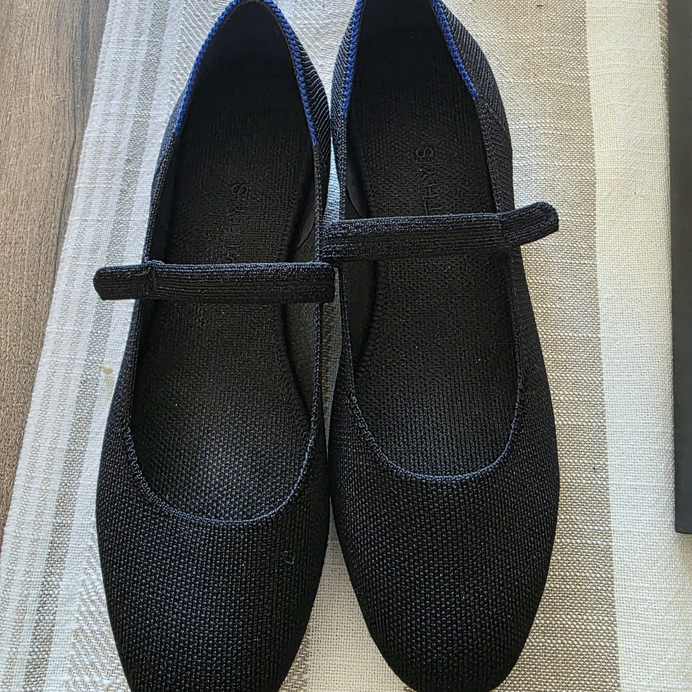 Rothys Black Mary Jane Women's Shoes 9